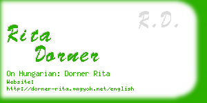 rita dorner business card